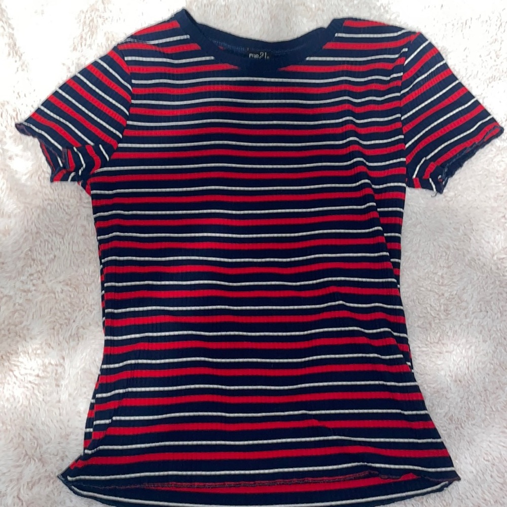 Striped Cropped Rue21 Tee